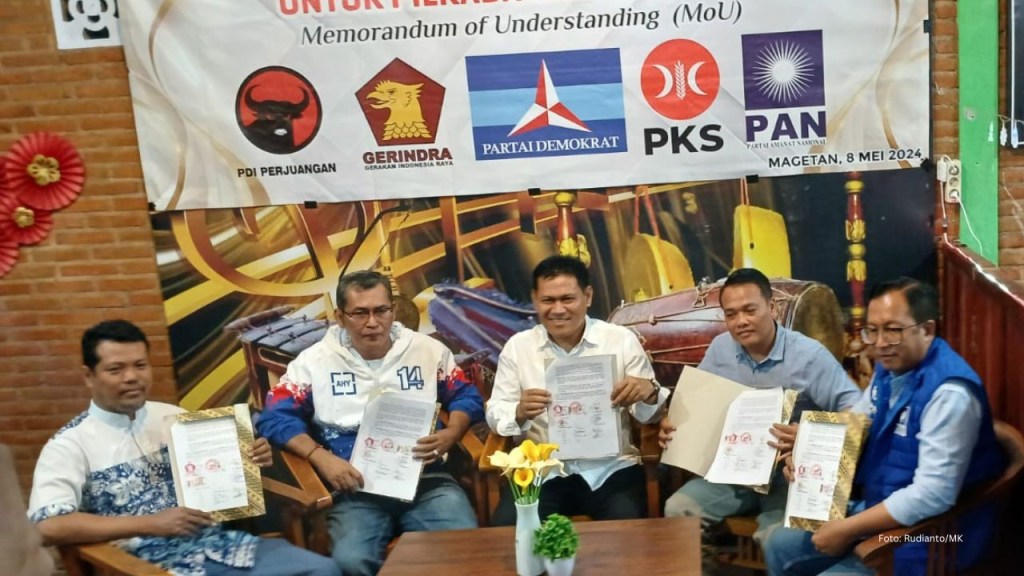 Koalisi Besar Pilkada Magetan, Lima Parpol Teken Perjanjian Kerja&nbsp;Sama