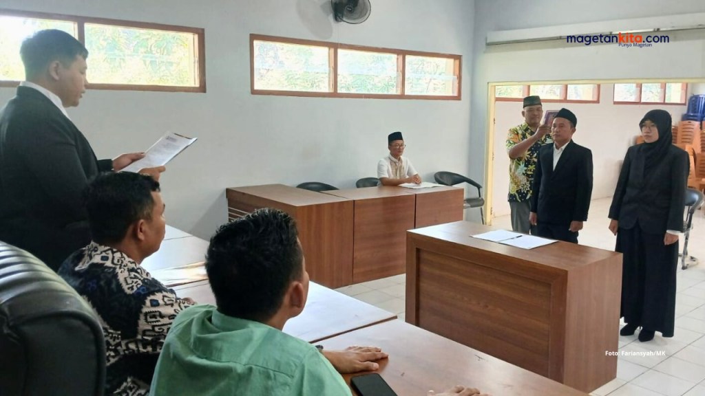 Bawaslu Magetan Lantik Dua PAW Panwascam, Sidorejo dan&nbsp;Ngariboyo