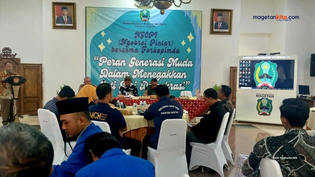 Di Acara ‘Ngopi Bareng’, Pemkab Magetan Ajak Anak Muda Berperan Aktif dalam Pilkada Serentak