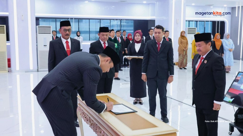 Lantik Dirjen PPTR, Menteri AHY: Manajemen Administrasi Pertanahan dan Tata Ruang Harus Semakin Baik